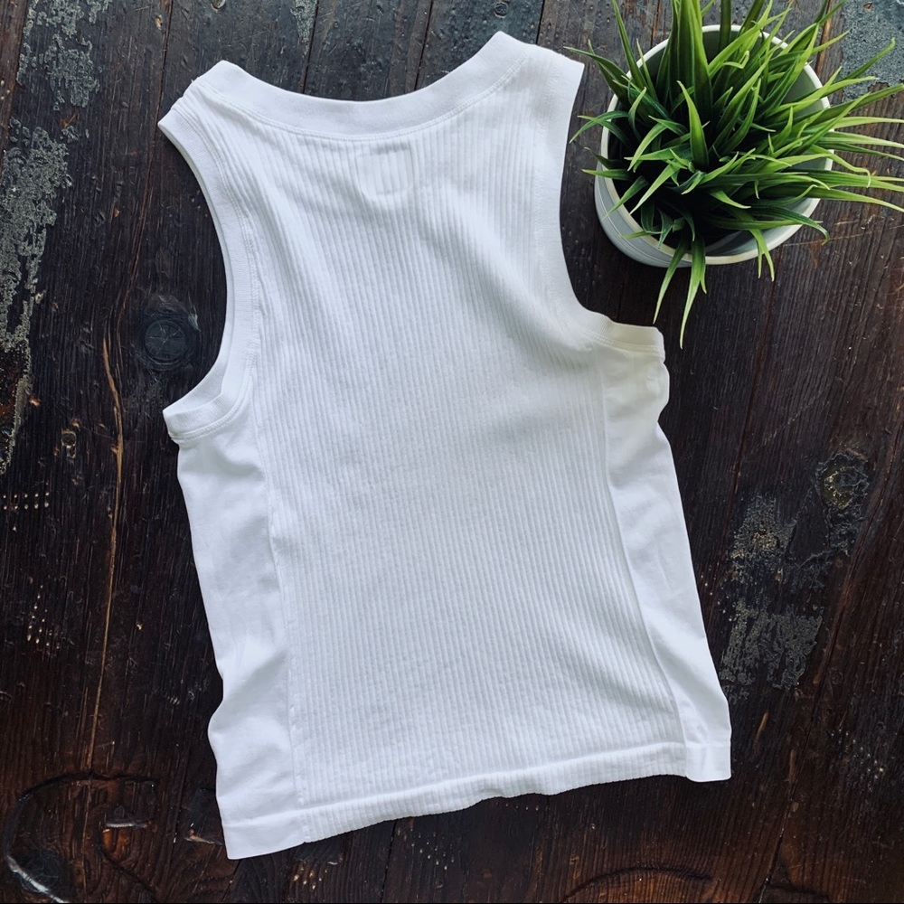 ATHLETA White Ribbed Tank Top XSMALL EUC - Picture 4 of 4